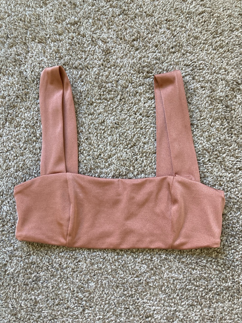 Tan + Lines St John Square neck bikini top